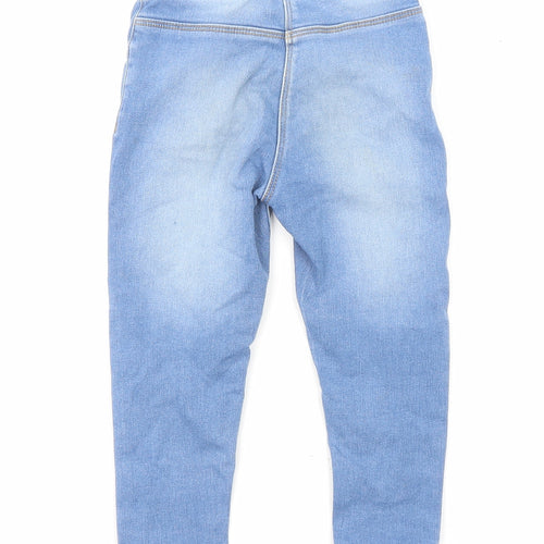 George Girls Blue Cotton Jegging Jeans Size 3-4 Years Regular Pullover - Waist 18 Inches, Inside Leg 13 Inches