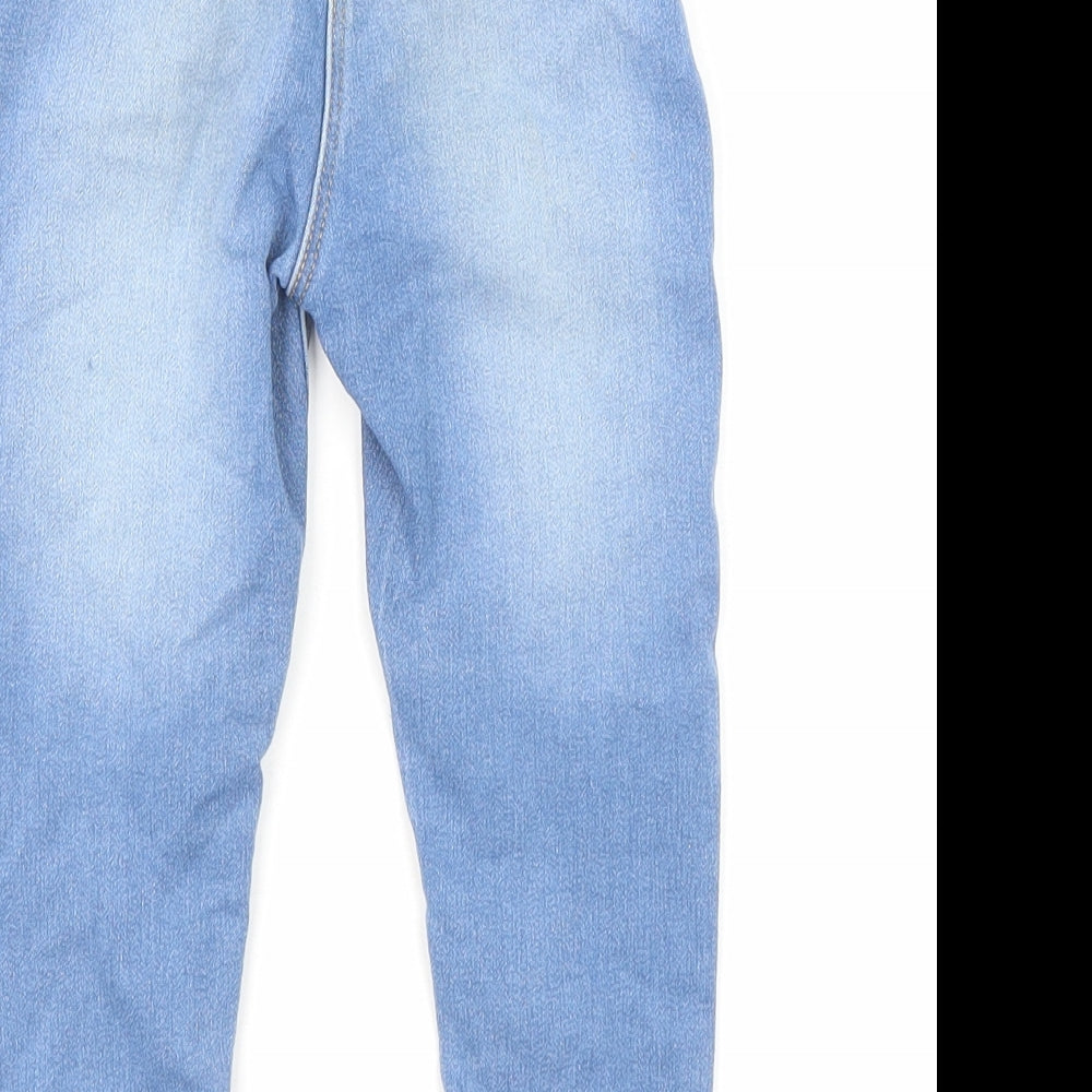 George Girls Blue Cotton Jegging Jeans Size 3-4 Years Regular Pullover - Waist 18 Inches, Inside Leg 13 Inches
