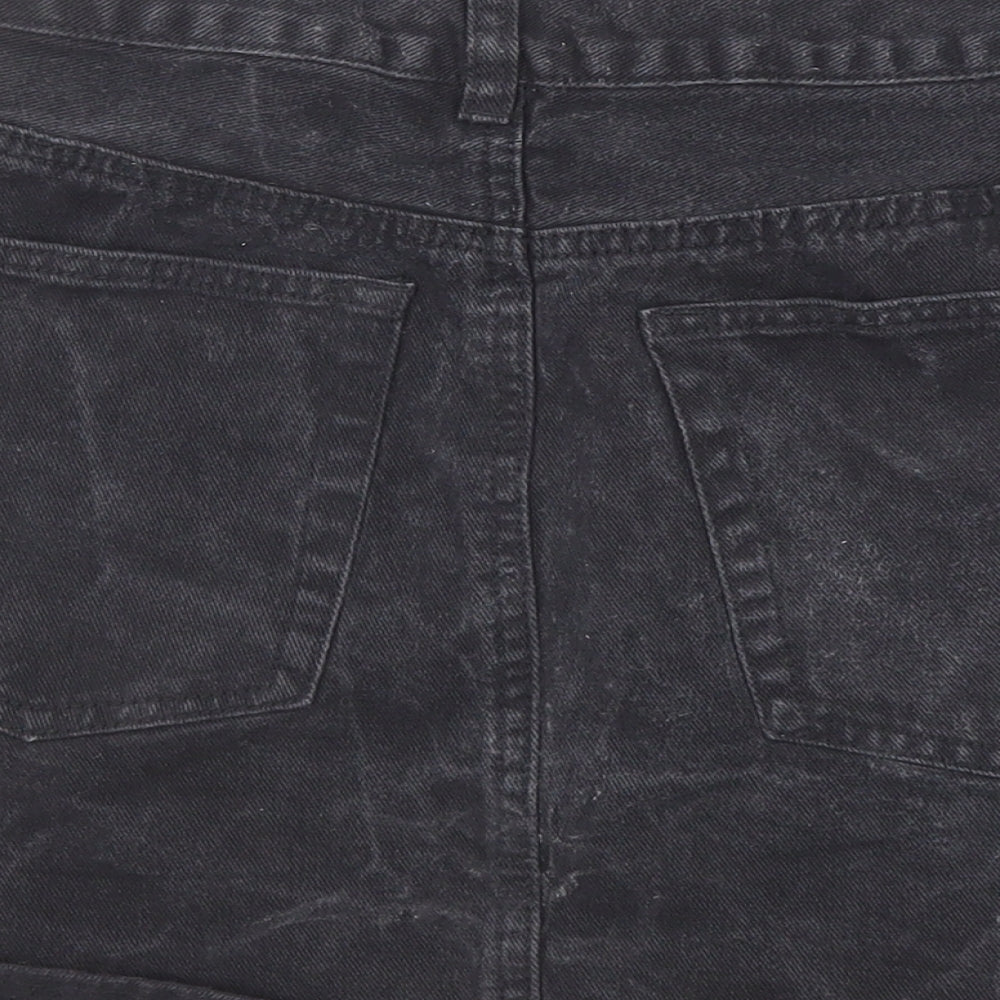Boohoo Womens Black Polyester Mini Skirt Size 10 Zip