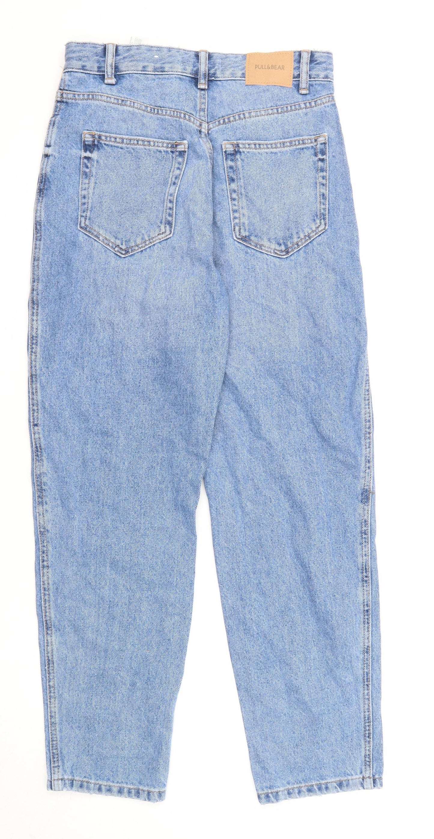 Pull&Bear Womens Blue Cotton Tapered Jeans Size 8 L29 in Regular Zip