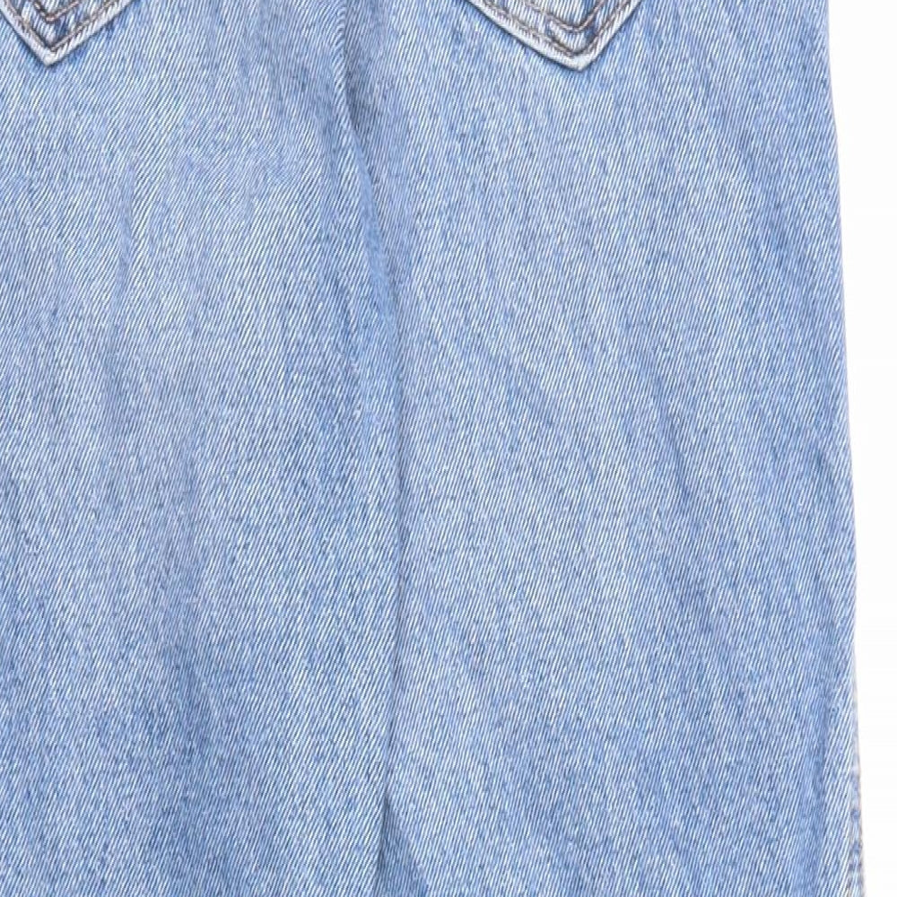 Pull&Bear Womens Blue Cotton Tapered Jeans Size 8 L29 in Regular Zip
