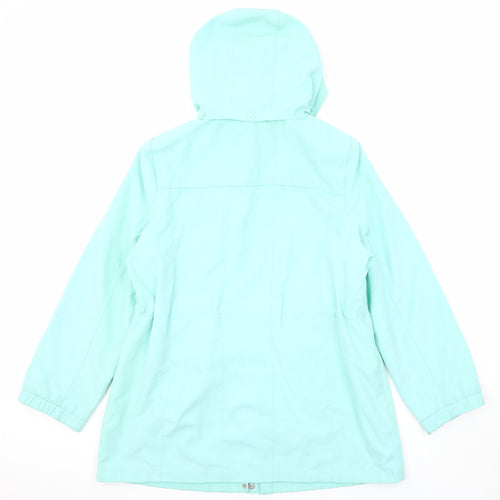 Bonmarché Womens Blue Parka Coat Size M Zip
