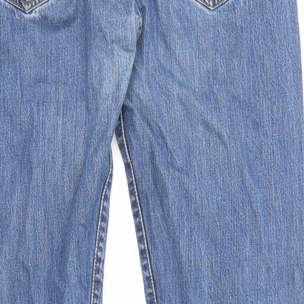 Levi's Mens Blue Cotton Straight Jeans Size 34 in L30 in Regular Zip
