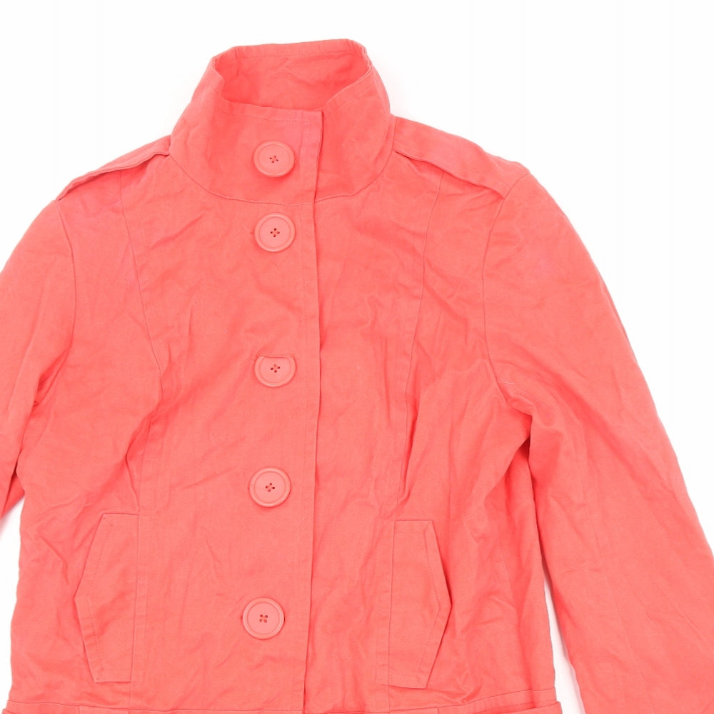 New Look Womens Pink Jacket Size 14 Button