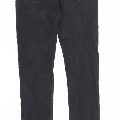 Denim & Co. Mens Black Cotton Tapered Jeans Size 28 in L32 in Regular Zip