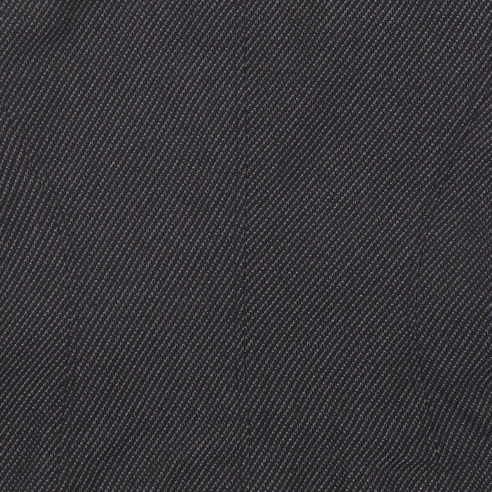 CC Womens Black Geometric Jacket Blazer Size 14 Button