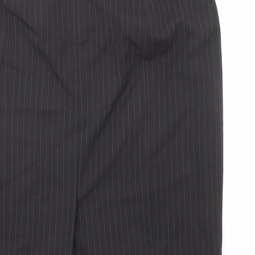 The Department Womens Black Striped Polyester Straight & Pencil Skirt Size 10 Zip