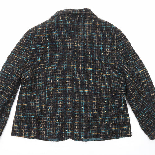 Debenhams Womens Multicoloured Geometric Jacket Blazer Size 20 Button