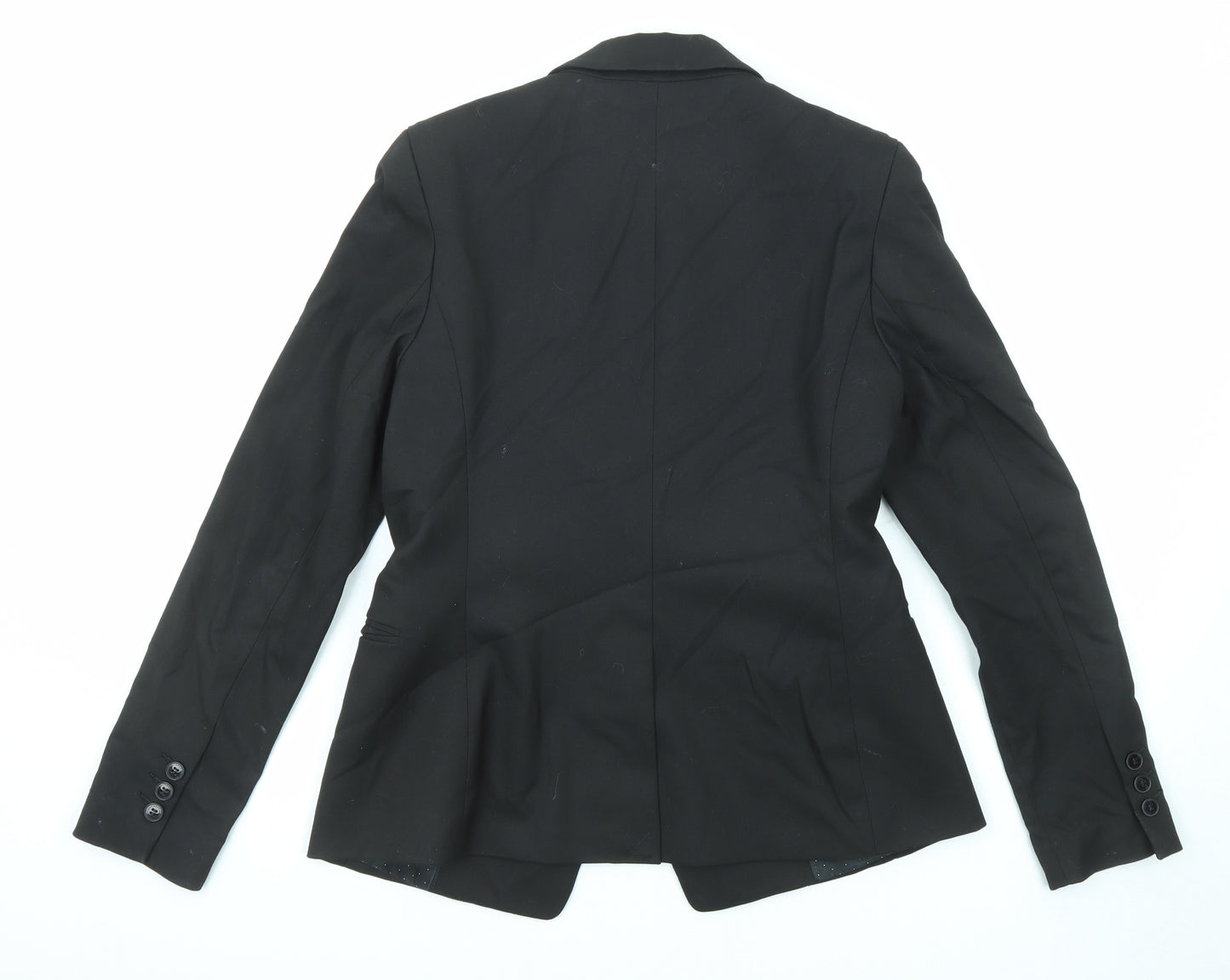 NEXT Womens Black Polyester Jacket Blazer Size 12