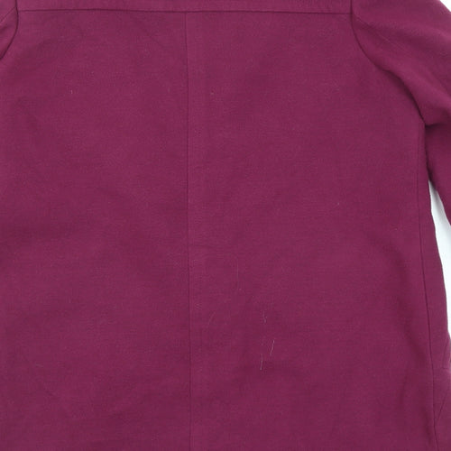 Classic Womens Purple Overcoat Coat Size 14 Button