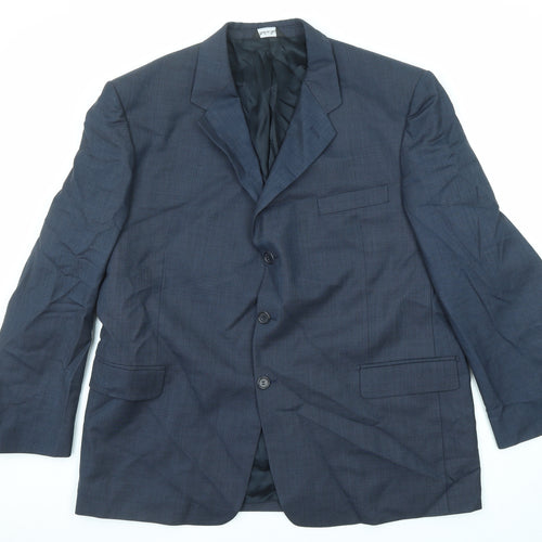 Nino Bertini Mens Blue Wool Jacket Suit Jacket Size 46 Regular