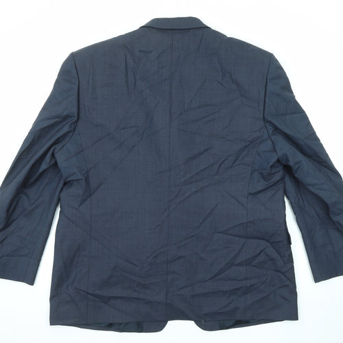 Nino Bertini Mens Blue Wool Jacket Suit Jacket Size 46 Regular