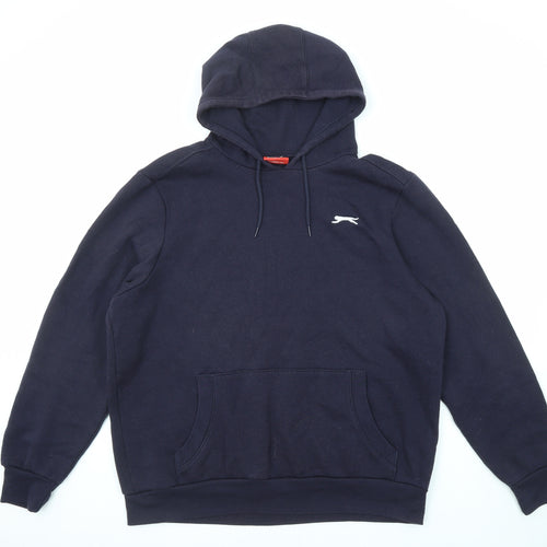 Slazenger Mens Blue Polyester Pullover Hoodie Size L