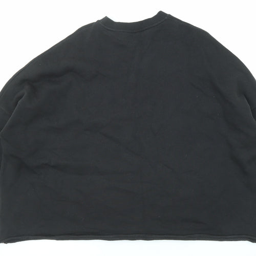 ASOS Womens Black Cotton Pullover Sweatshirt Size S Pullover
