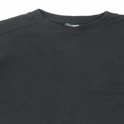 ASOS Womens Black Cotton Pullover Sweatshirt Size S Pullover