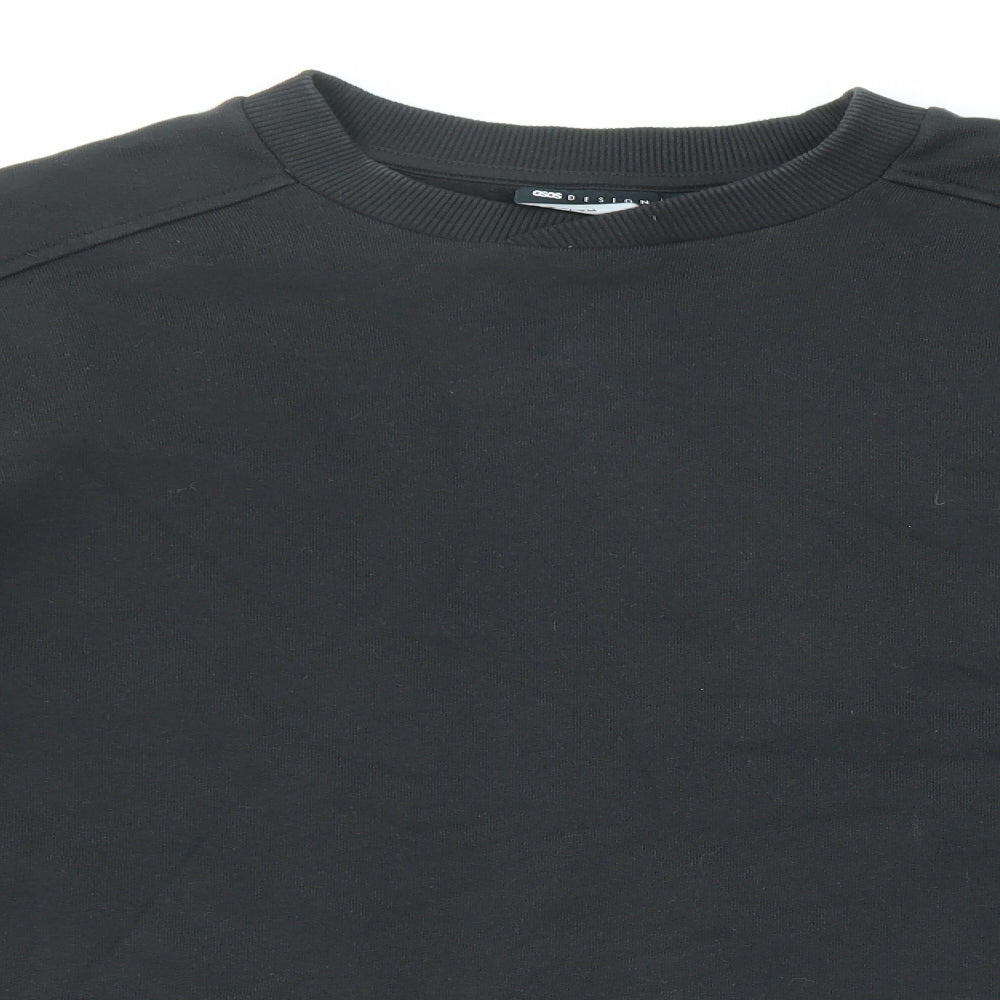 ASOS Womens Black Cotton Pullover Sweatshirt Size S Pullover