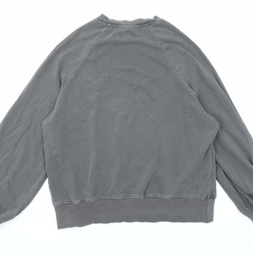 H&M Womens Grey Cotton Pullover Sweatshirt Size M Pullover