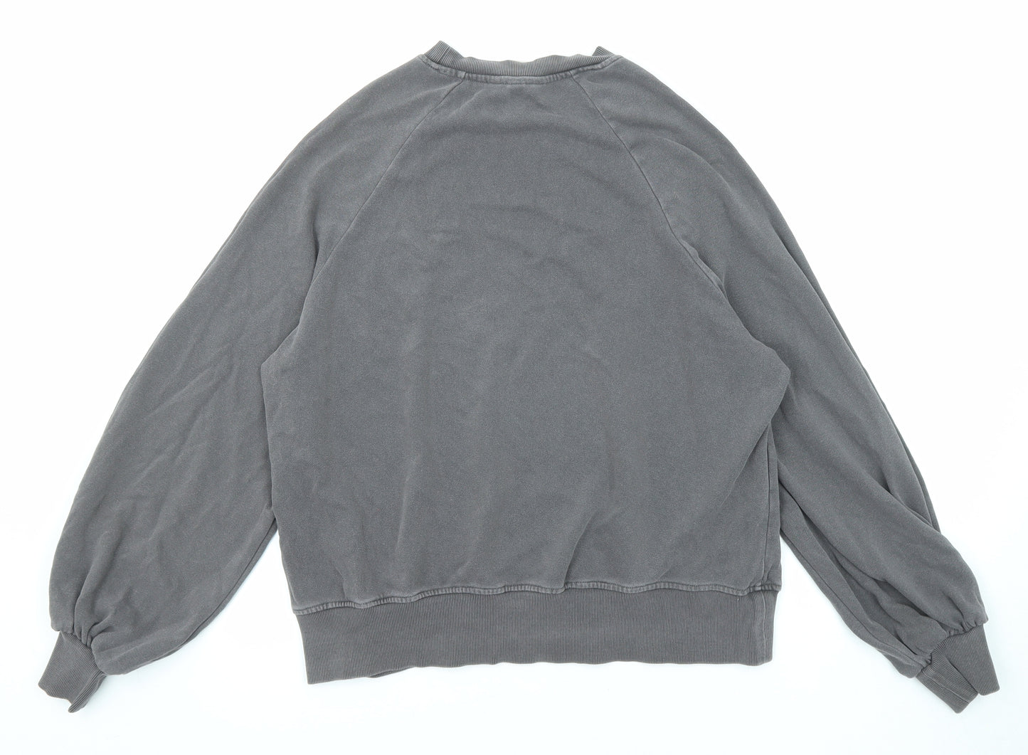 H&M Womens Grey Cotton Pullover Sweatshirt Size M Pullover