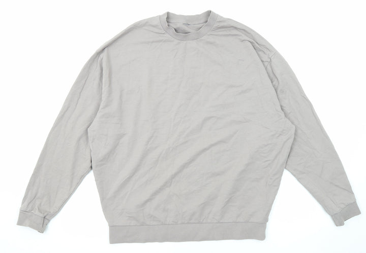 ASOS Mens Grey Cotton Pullover Sweatshirt Size M