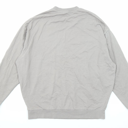 ASOS Mens Grey Cotton Pullover Sweatshirt Size M