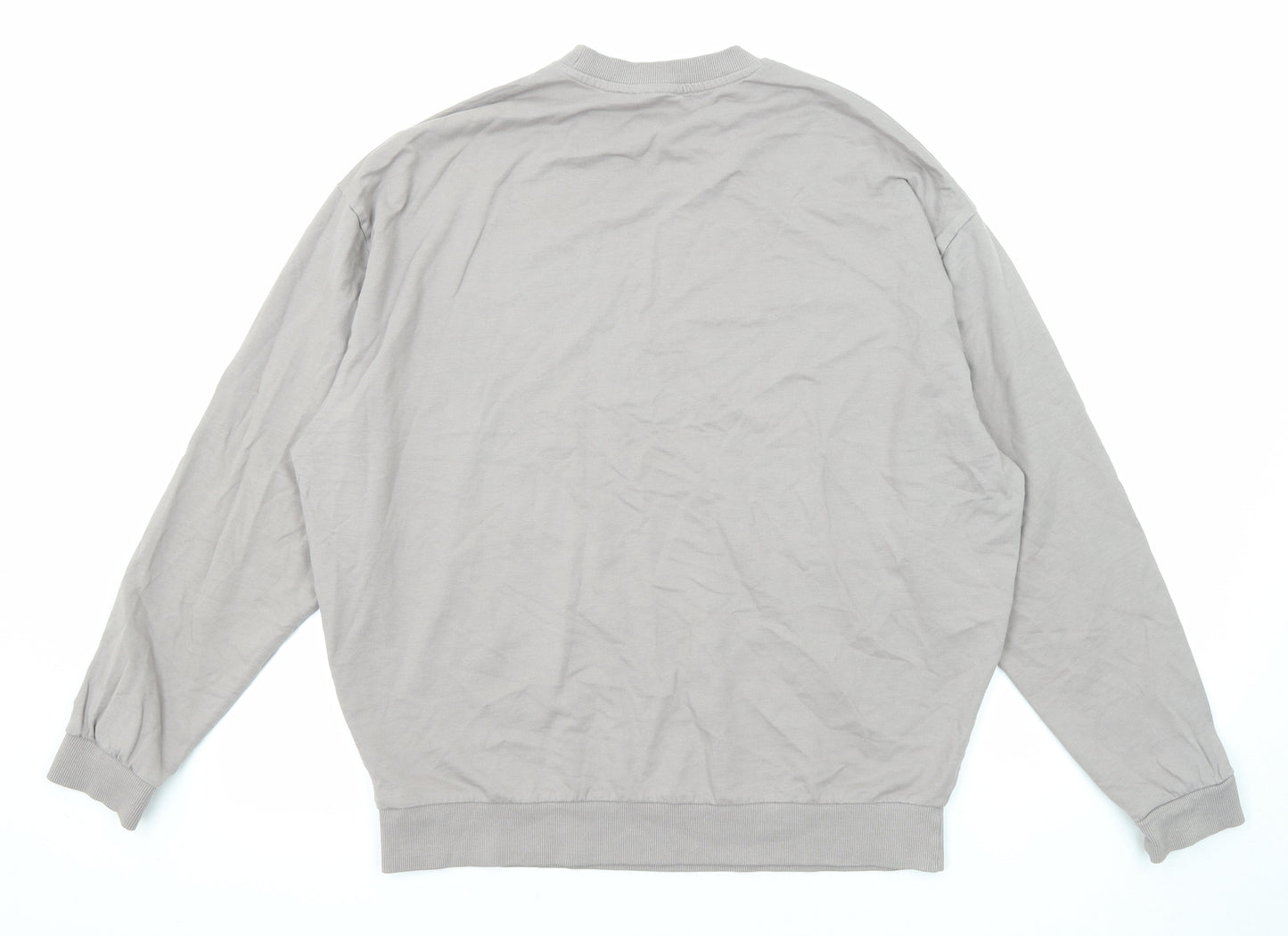 ASOS Mens Grey Cotton Pullover Sweatshirt Size M
