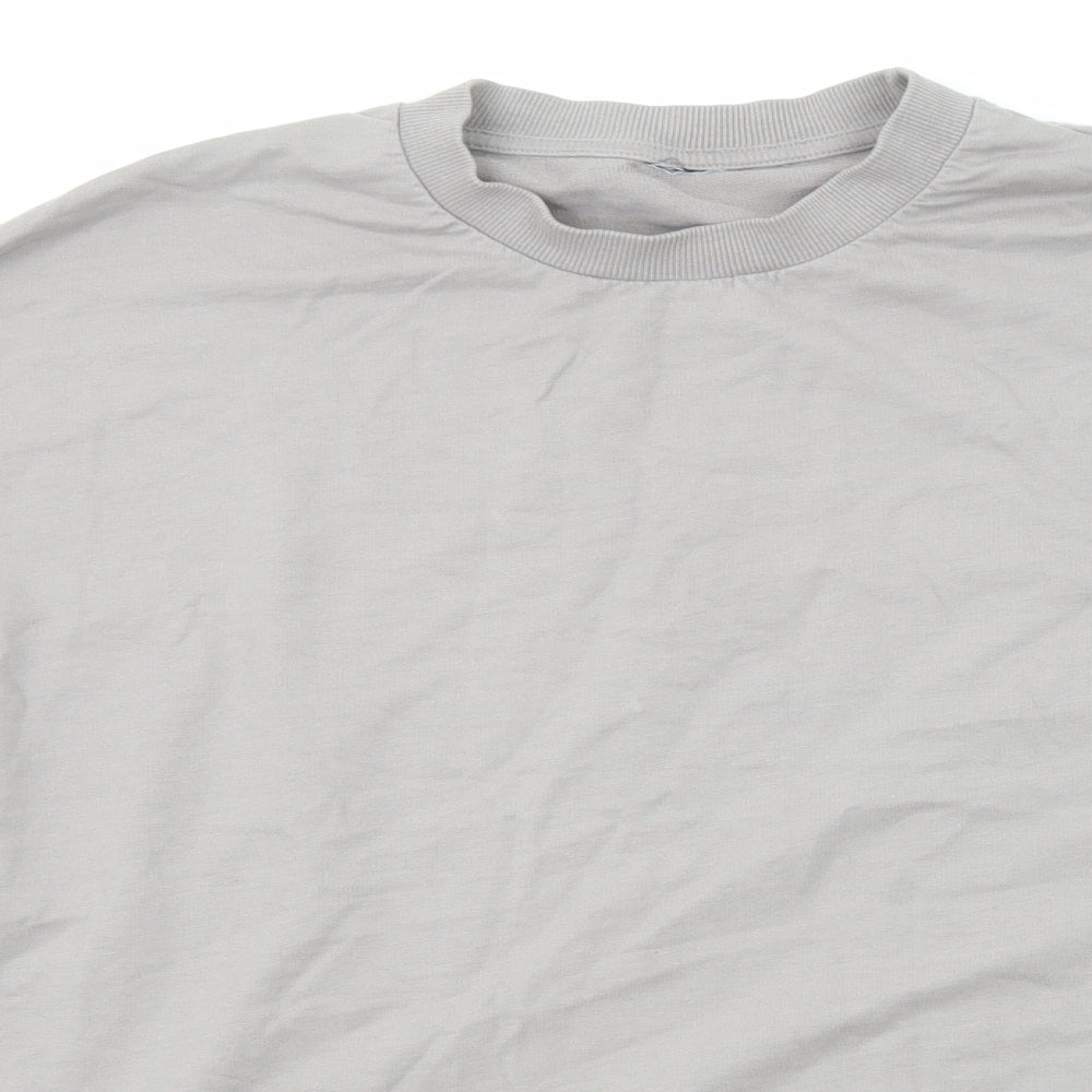 ASOS Mens Grey Cotton Pullover Sweatshirt Size M