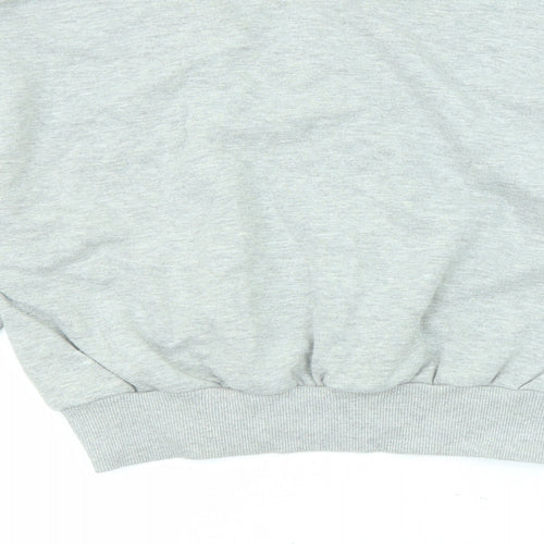 FOREVER 21 Womens Grey Cotton Pullover Sweatshirt Size S Zip