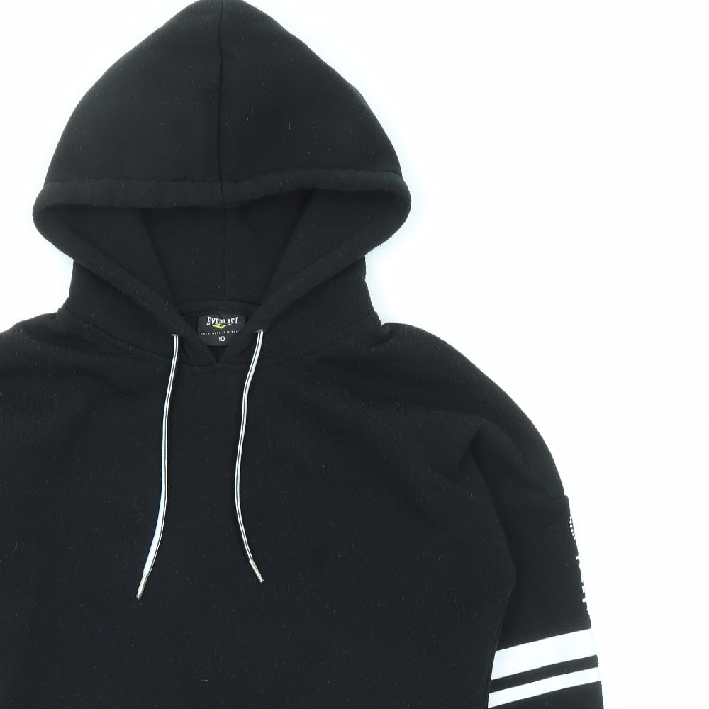 Everlast Womens Black Polyester Pullover Hoodie Size 10 Pullover