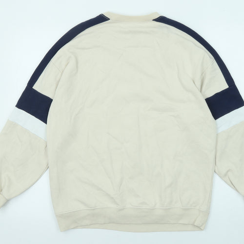 Divided by H&M Mens Beige Cotton Pullover Sweatshirt Size S - NYC Williamsburg Brooklyn