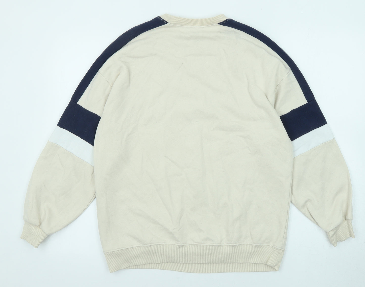Divided by H&M Mens Beige Cotton Pullover Sweatshirt Size S - NYC Williamsburg Brooklyn