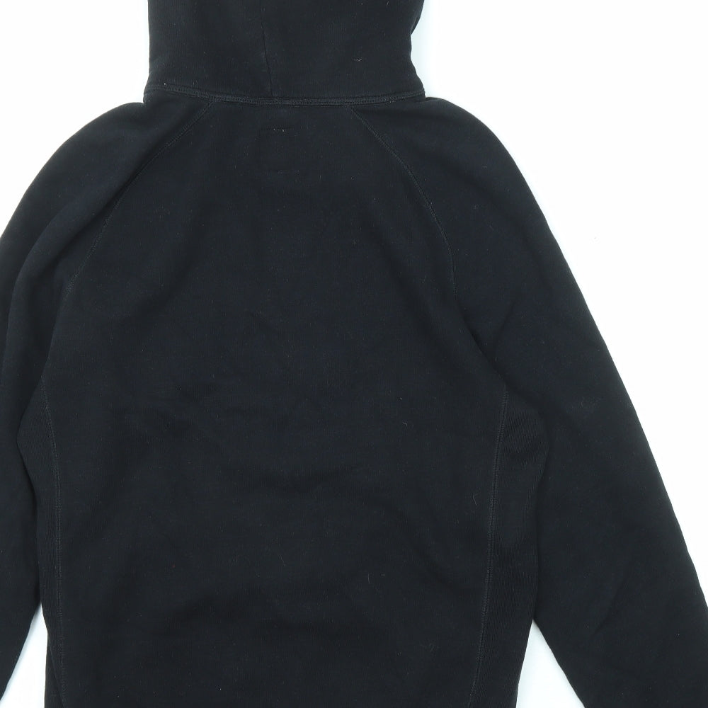 Jack Wills Mens Black Cotton Pullover Hoodie Size XS