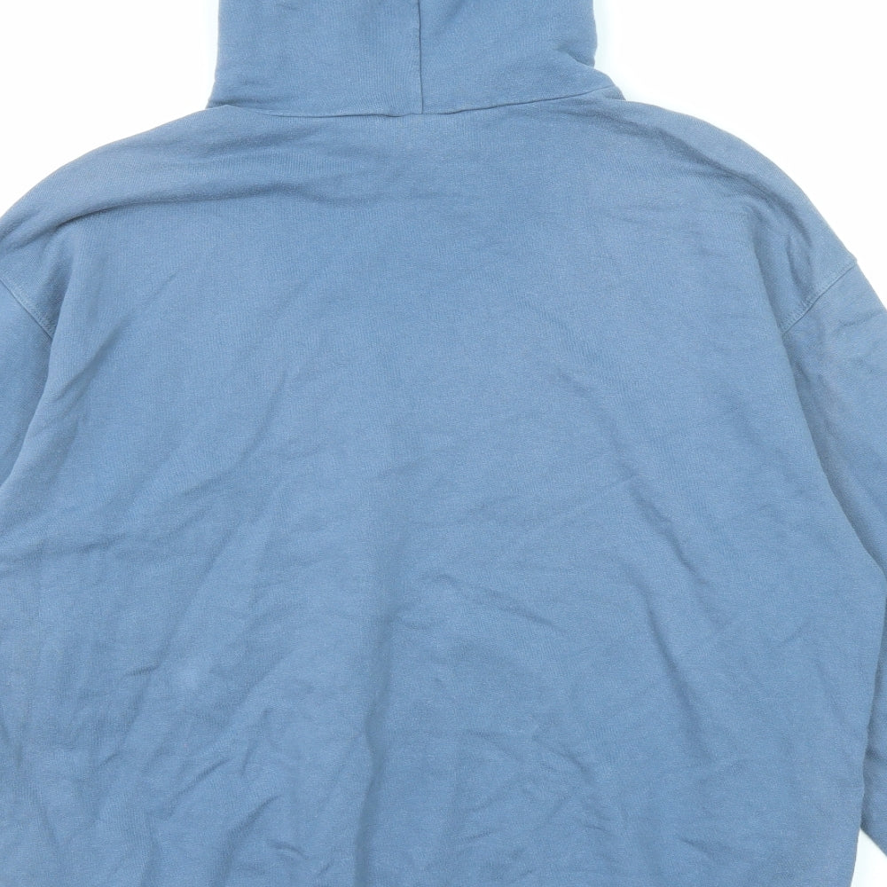 PUMA Mens Blue Cotton Pullover Hoodie Size L - Derby County