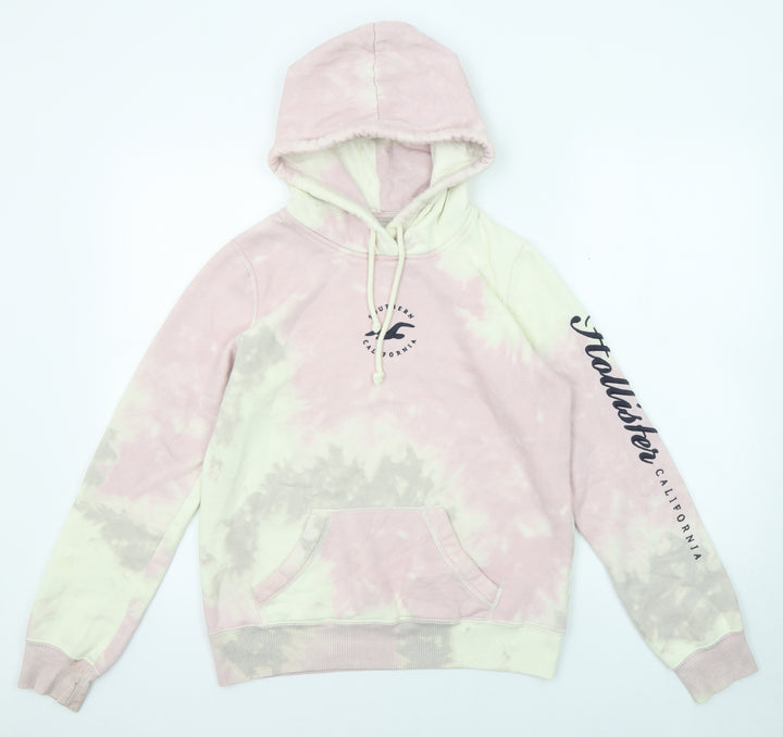 Hollister Womens Multicoloured Geometric Cotton Pullover Hoodie Size XS Pullover - Tie dye effect
