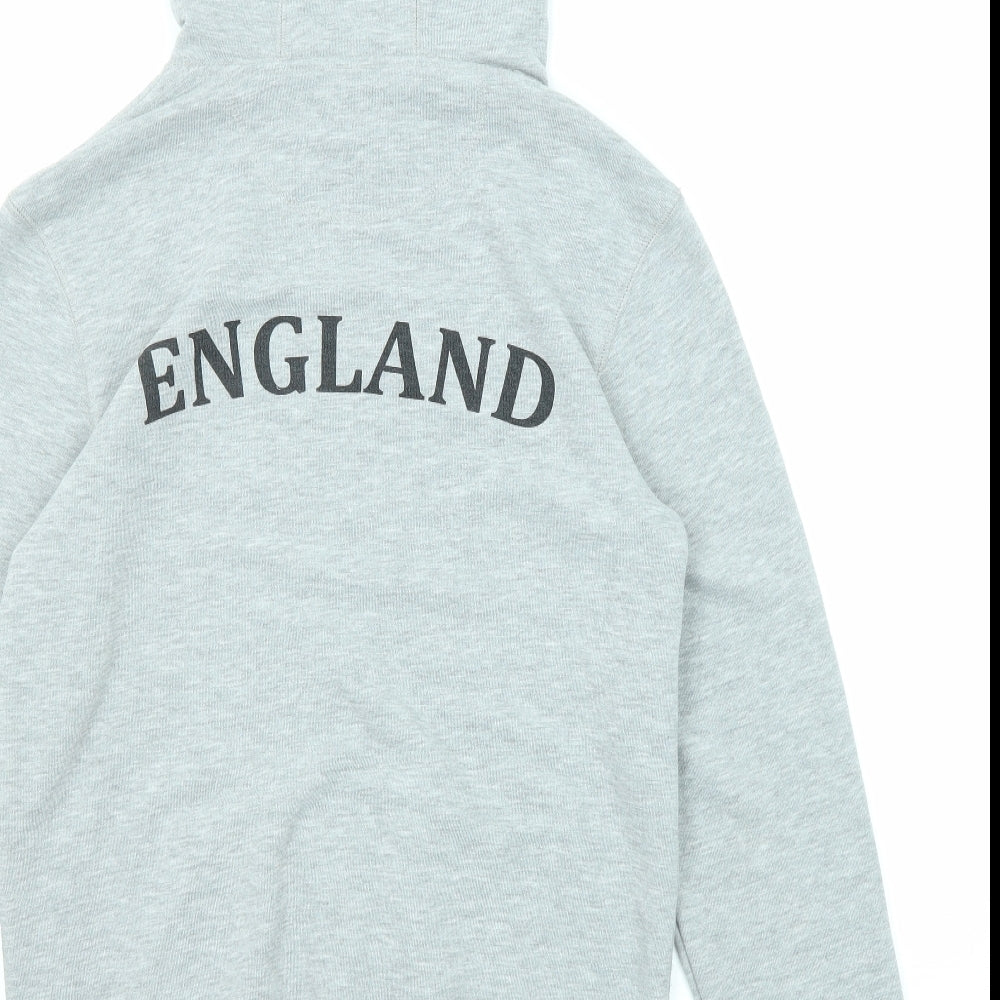 New Balance Mens Grey Polyester Pullover Hoodie Size XS - England Athletics