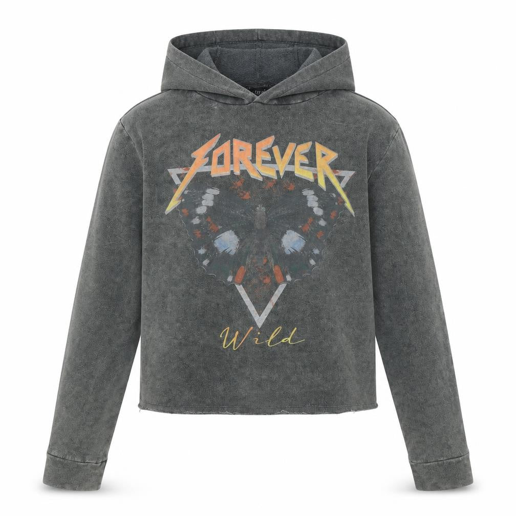 M&Co Girls Grey Cotton Pullover Hoodie Size 14 Years Pullover - Forever Wild