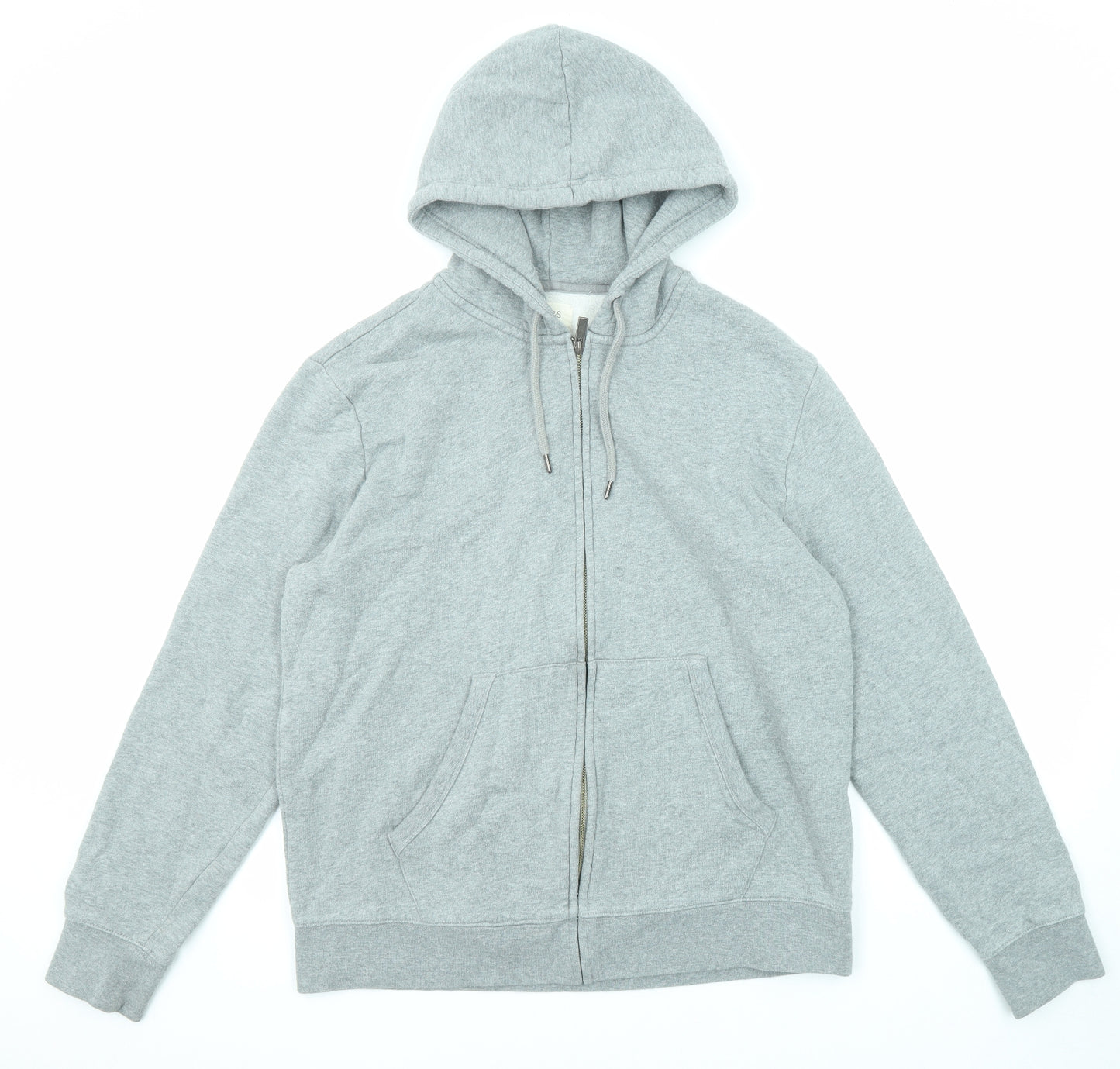Marks and Spencer Mens Green Cotton Full Zip Hoodie Size L