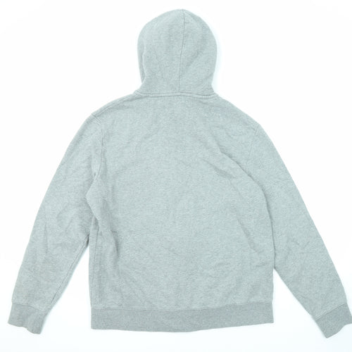 Marks and Spencer Mens Green Cotton Full Zip Hoodie Size L