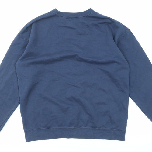 PRETTYLITTLETHING Womens Blue Cotton Pullover Sweatshirt Size S Pullover - Brooklyn