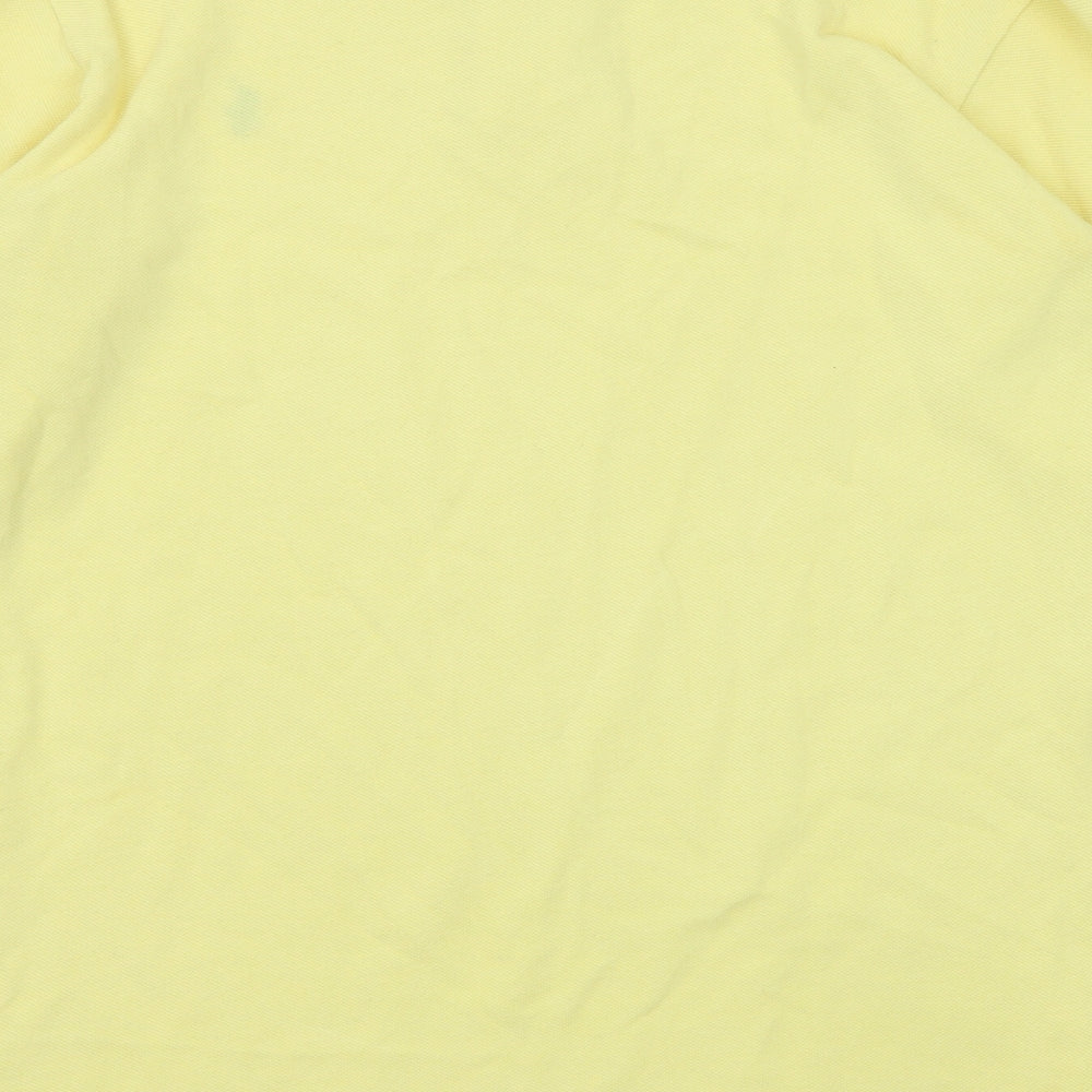 Ralph Lauren Mens Yellow Cotton Polo Size L Collared Button