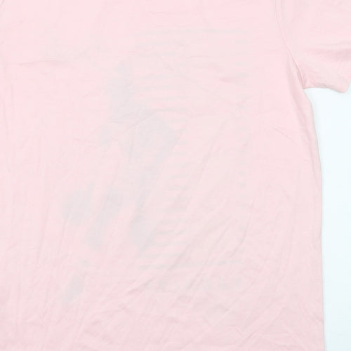 Marks and Spencer Boys Pink Cotton Basic T-Shirt Size 14-15 Years Crew Neck Pullover - B-Ball Buzzer Beater