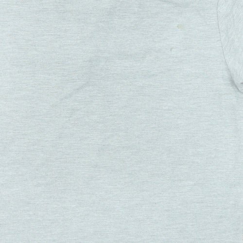 Slazenger Mens Grey Cotton Polo Size M Collared Button