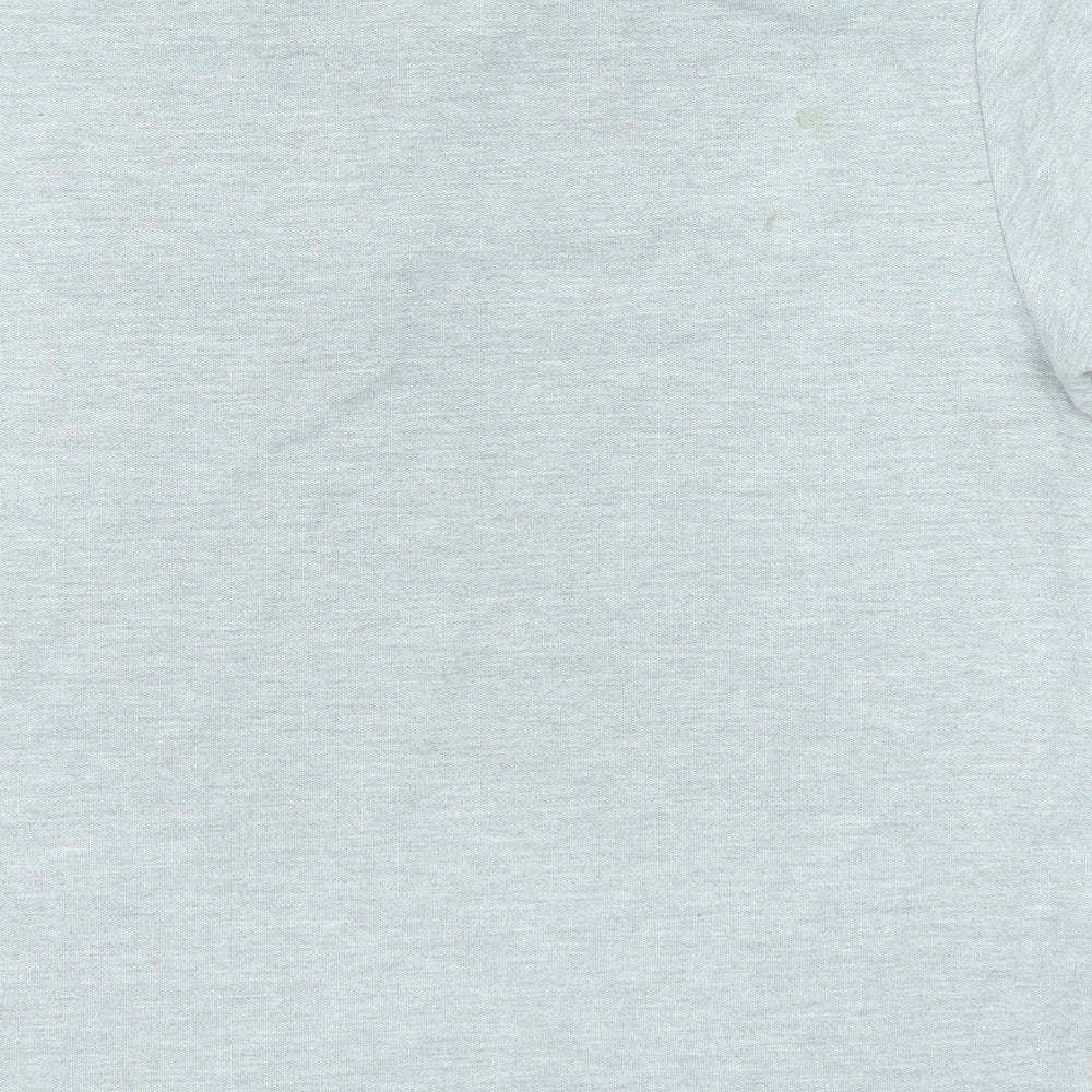 Slazenger Mens Grey Cotton Polo Size M Collared Button