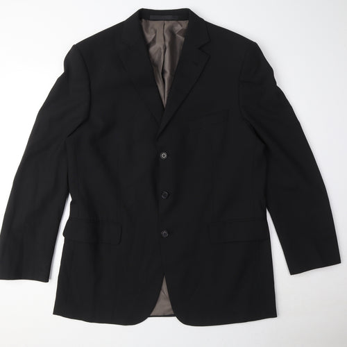 Marks and Spencer Mens Black Polyester Jacket Suit Jacket Size M Regular
