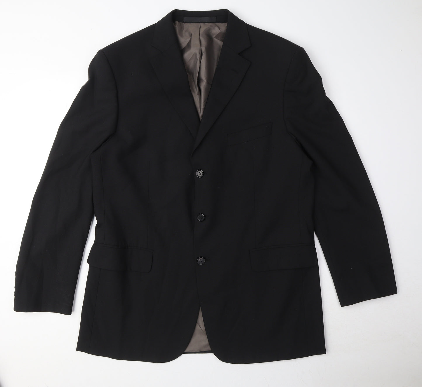 Marks and Spencer Mens Black Polyester Jacket Suit Jacket Size M Regular