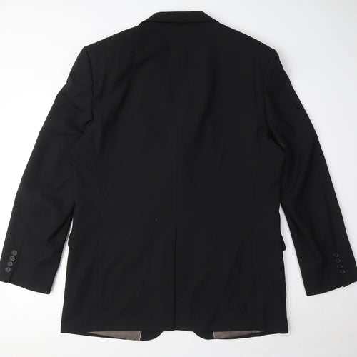 Marks and Spencer Mens Black Polyester Jacket Suit Jacket Size M Regular