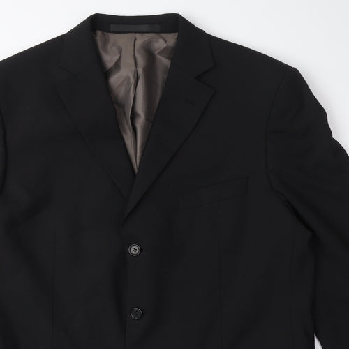 Marks and Spencer Mens Black Polyester Jacket Suit Jacket Size M Regular
