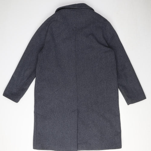 Dorothy Perkins Womens Blue Overcoat Coat Size 12 Button