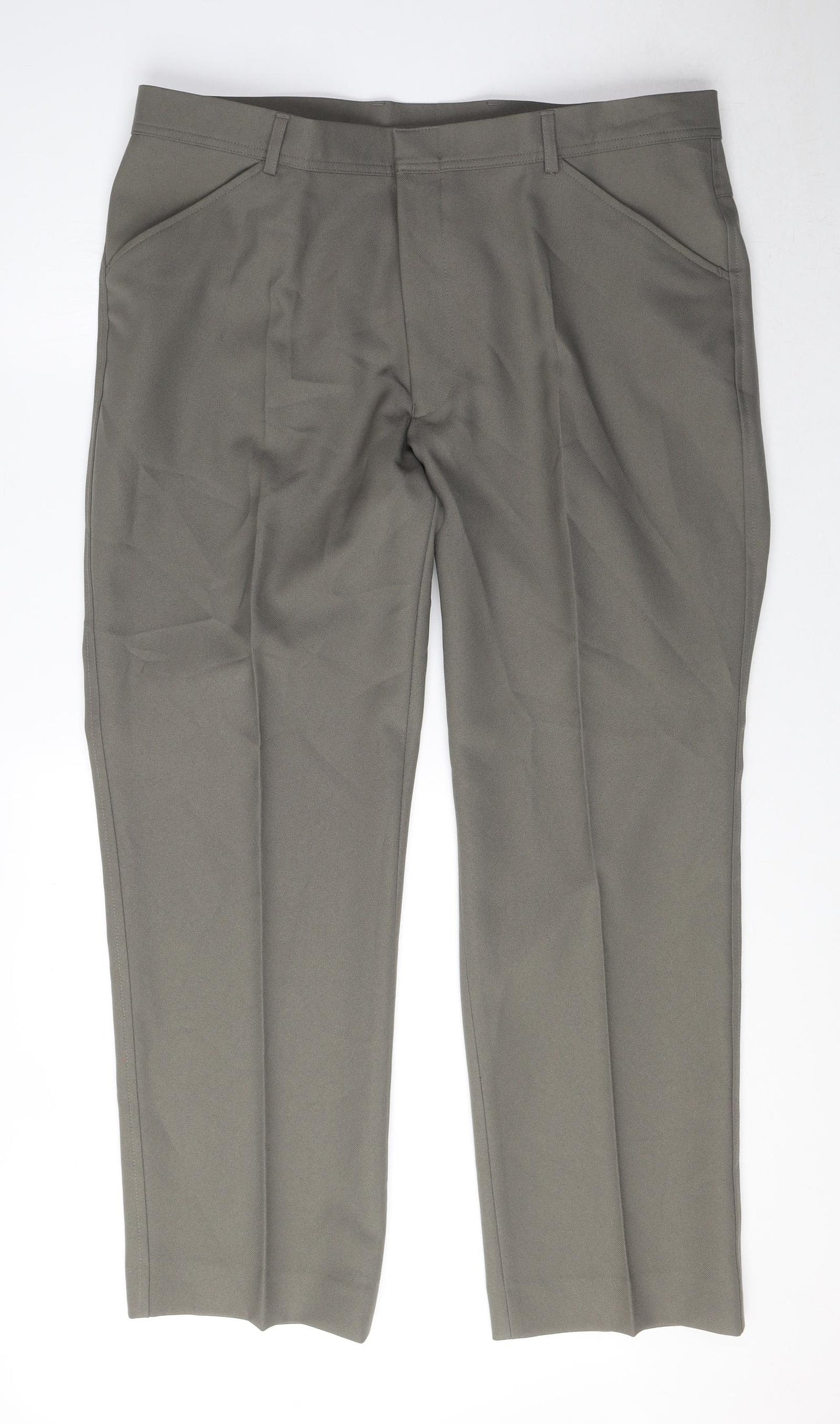 Farah Mens Grey Polyester Snow Pants Trousers Size 40 in L30 in Regular Hook & Eye