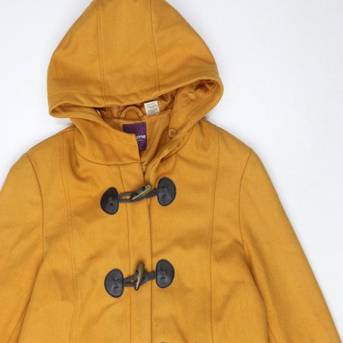 Taillissime Womens Yellow Rain Coat Coat Size 18 Snap