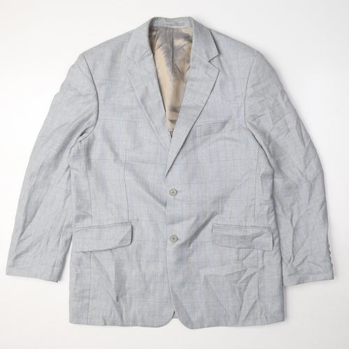 Di Caprio Mens Blue Wool Jacket Suit Jacket Size 42 Regular
